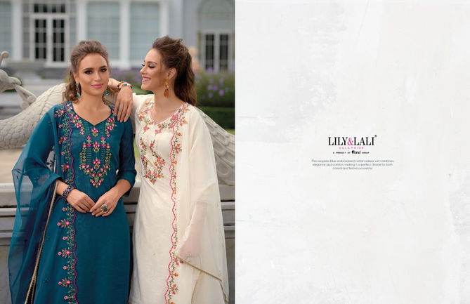 Miraan 3 By Lily Lali Jacquard Viscose Silk Readymade Suits Wholesale Price In Surat
